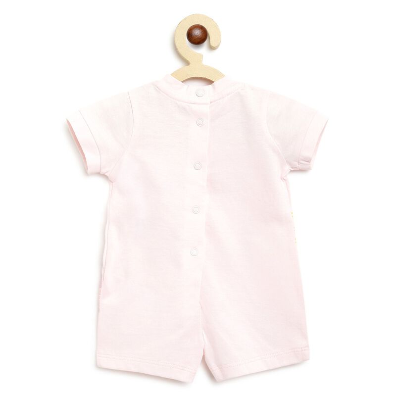 Infant Light Pink Printed Short Sleeve Romper image number null